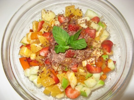 cooking in israel, fruit salad